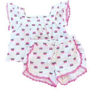 Old Navy Floral Print Shorts Set